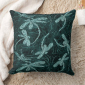 ドラゴンフライディスコミッドナイトブルー クッション (ブランケット)