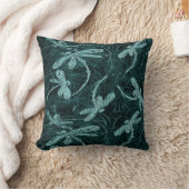 ドラゴンフライディスコミッドナイトブルー クッション (ブランケット)