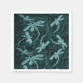 ドラゴンフライディスコミッドナイトブルー スタンダードカクテルナプキン (正面)