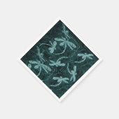 ドラゴンフライディスコミッドナイトブルー スタンダードカクテルナプキン (角)