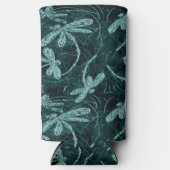 ドラゴンフライディスコミッドナイトブルー スリム缶クーラー (正面)