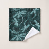 ドラゴンフライディスコミッドナイトブルー バスタオルセット (ウォッシュタオル)