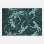 ドラゴンフライディスコミッドナイトブルー ラッピングペーパーシート (正面3)