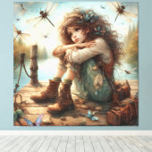 ドラゴンフライデイドリーム1 キャンバスプリント (インサイチュ (ウッドフロア))