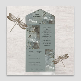 ドラゴンフライドリームオールインワン結婚式招待状 オールインワン招待状