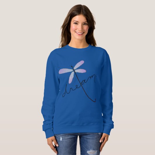 ドラゴンフライドリーム抽象芸術アートへ衣服 スウェットシャツ (正面フル)