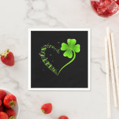 ドラゴンフライハートアイリッシュシャムロックハートクローバーセント スタンダードカクテルナプキン (インサイチュ)