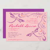 ドラゴンフライバルミツワー招待状ユダヤ 招待状 (正面/裏面)