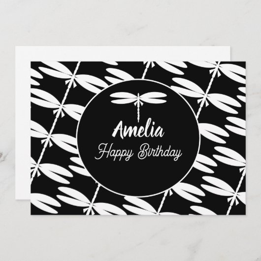 ドラゴンフライバースデーパーティー白黒の色 シーズンカード (正面/裏面)