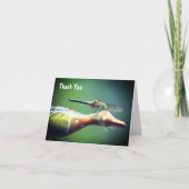 ドラゴンフライパイロット自然パーソナライズされたサンキュー カード (正面)