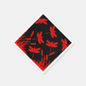 ドラゴンフライパターン(の模様が)あるデコール スタンダードカクテルナプキン (角)