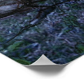 ドラゴンフライフェアリーインムーンライトプリント ポスター (角)