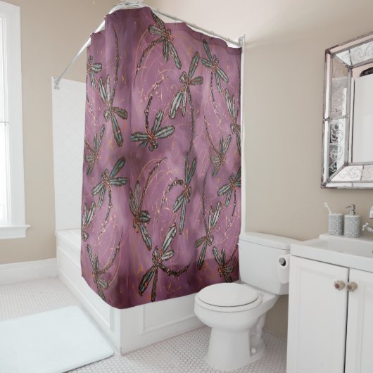 ドラゴンフライフライトドゥスキーバラ シャワーカーテン (インサイチュ)