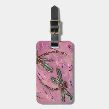 ドラゴンフライフライトピンクフィズラゲッジラベルカスタム