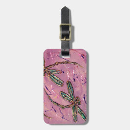 ドラゴンフライフライトピンクフィズラゲッジラベルカスタム ラゲッジタグ