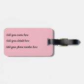 ドラゴンフライフライトピンクフィズラゲッジラベルカスタム ラゲッジタグ (裏面横)