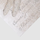 ドラゴンフライフランスのスクリプトシャビーフローラの切り離し 薄葉紙 (詳細)