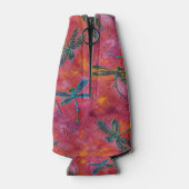 ドラゴンフライフリット明るい赤紫色ピンク ボトルクーラー (裏面)