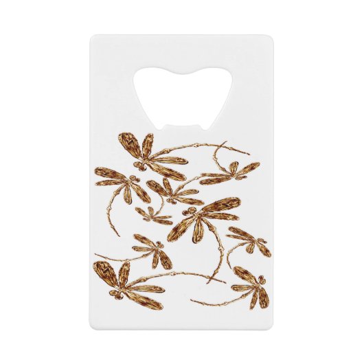 ドラゴンフライフレンジー金ゴールド クレジットカード栓抜き (正面)