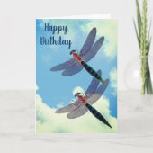 ドラゴンフライブルースカイ自然誕生日カード カード (正面)