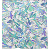 ドラゴンフライホリデー |白 シャワーカーテン (正面)