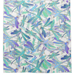 ドラゴンフライホリデー |白 シャワーカーテン