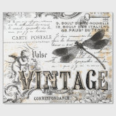 ドラゴンフライラッピング紙フランスの-ヴィンテージ ラッピングペーパー (フラット)