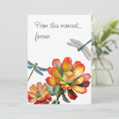 ドラゴンフライラブフォーエバー結婚式招待状 招待状 (スタンド正面)