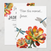 ドラゴンフライラブフォーエバー結婚式招待状 招待状 (正面/裏面)