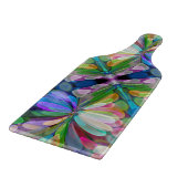 ドラゴンフライワイルドフラワーガーデン抽象芸術フローラ カッティングボード (角)