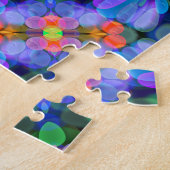 ドラゴンフライワイルドフラワーガーデン抽象芸術フローラ ジグソーパズル (側面)