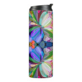 ドラゴンフライワイルドフラワーガーデン抽象芸術フローラ タンブラー (回転左)