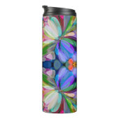 ドラゴンフライワイルドフラワーガーデン抽象芸術フローラ タンブラー (回転右)