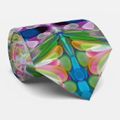 ドラゴンフライワイルドフラワーガーデン抽象芸術フローラ ネクタイ (ロール)