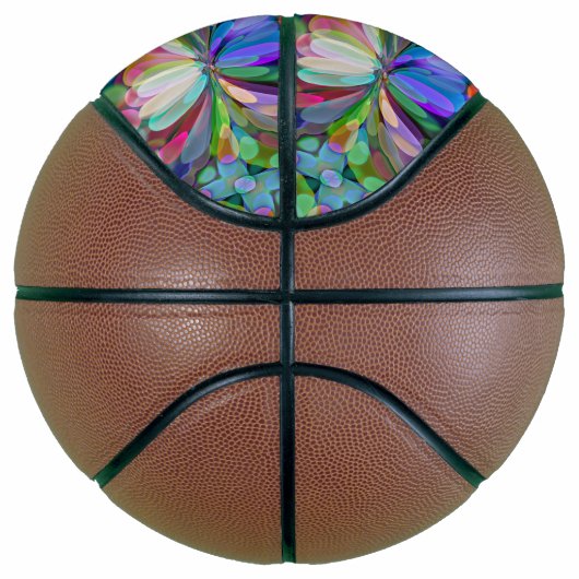 ドラゴンフライワイルドフラワーガーデン抽象芸術フローラ バスケットボール (右)