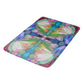 ドラゴンフライワイルドフラワーガーデン抽象芸術フローラ バスマット (アングル)