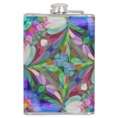 ドラゴンフライワイルドフラワーガーデン抽象芸術フローラ フラスク (裏面)