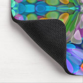 ドラゴンフライワイルドフラワーガーデン抽象芸術フローラ マウスパッド (コーナー)