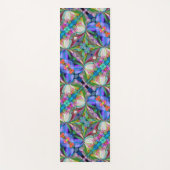 ドラゴンフライワイルドフラワーガーデン抽象芸術フローラ ヨガマット (正面)