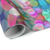 ドラゴンフライワイルドフラワーガーデン抽象芸術フローラ ラッピングペーパー (ロールコーナー)