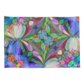 ドラゴンフライワイルドフラワーガーデン抽象芸術フローラ 枕カバー (裏面-右)