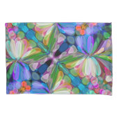 ドラゴンフライワイルドフラワーガーデン抽象芸術フローラ 枕カバー (正面左)