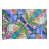 ドラゴンフライワイルドフラワーガーデン抽象芸術フローラ 枕カバー (正面右)