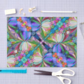 ドラゴンフライワイルドフラワーガーデン抽象芸術フローラ 薄葉紙 (クラフト)