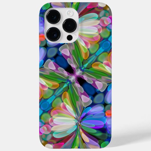 ドラゴンフライワイルドフラワーガーデン抽象芸術フローラ Case-Mate iPhoneケース (裏面)