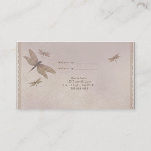 ドラゴンフライヴィンテージドラゴンフライシック友人を参照 紹介カード (裏面)