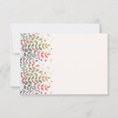 ドラゴンフライ付き秋の庭QRコードRSVPカード 出欠カード (裏面)