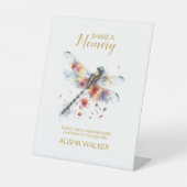 ドラゴンフライ共有メモリ葬儀サイン 台座サイン (正面)