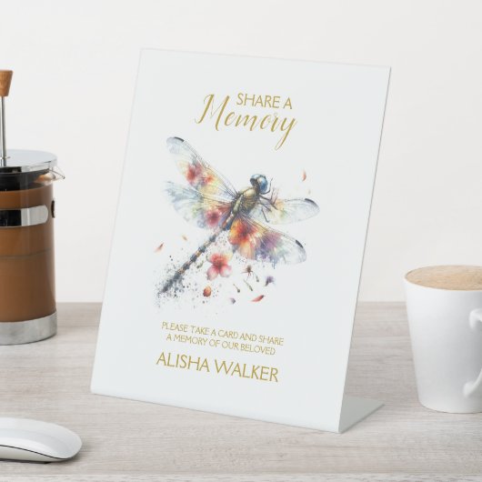 ドラゴンフライ共有メモリ葬儀サイン 台座サイン (インサイチュ)