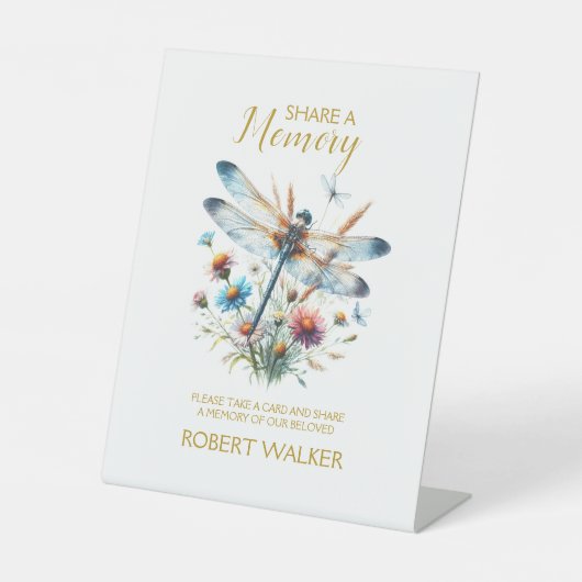 ドラゴンフライ共有メモリ葬儀サイン 台座サイン (正面)